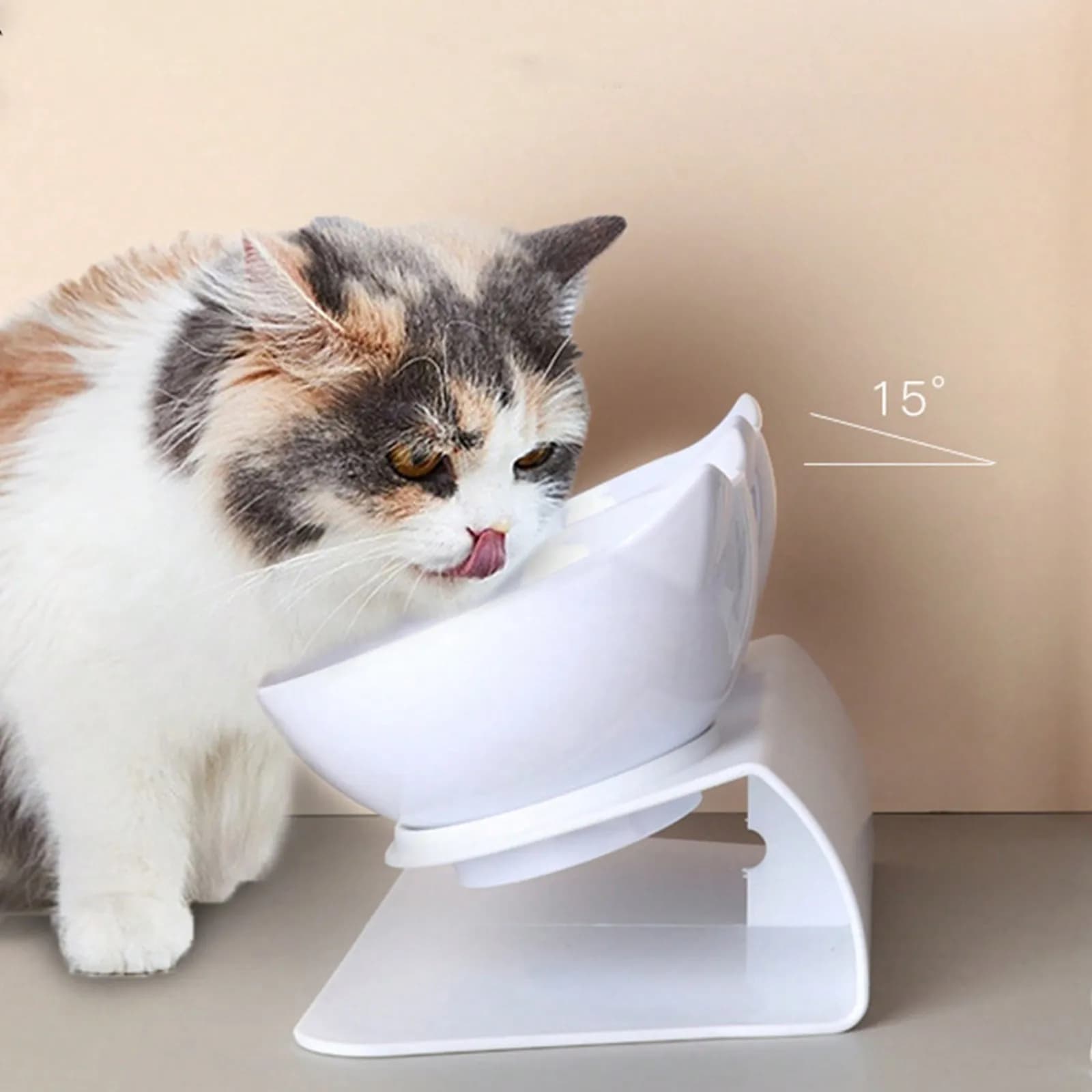 1PC Ciotole per gatti Alimentatore per acqua per cibo per cani Alimentatore per piatti per animali domestici Cucciolo di gatto con forniture per l'alimentazione rialzate