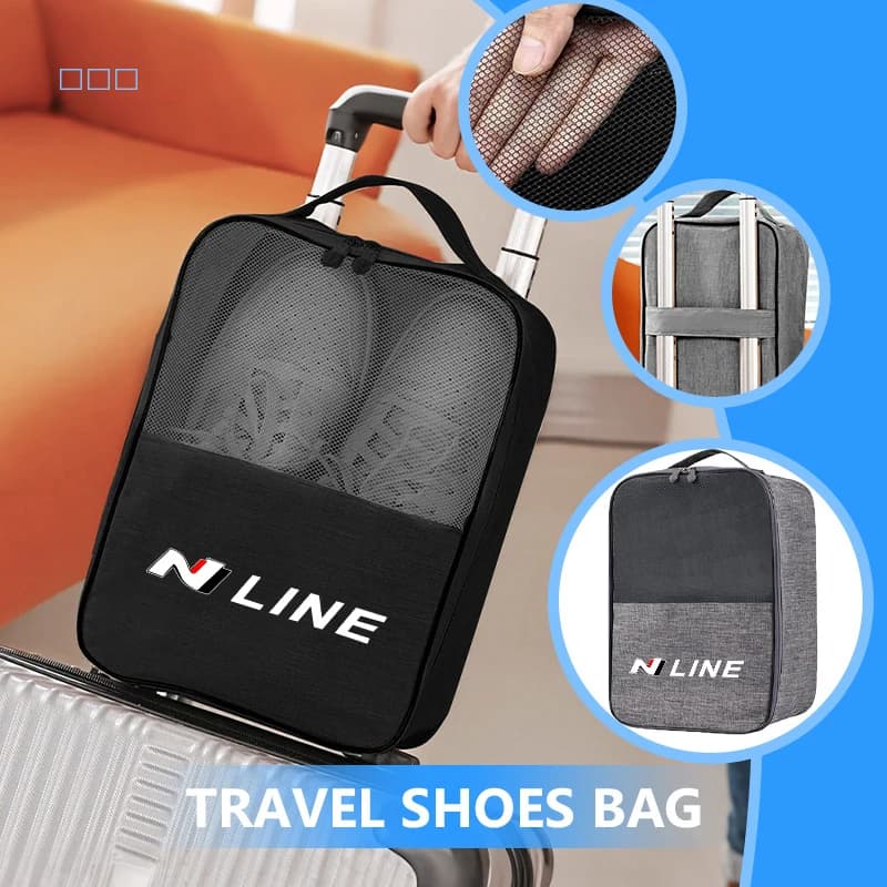 For Hyundai Large Capacity Car Sneaker Organizers Baseball Tennis Travel Shoe Bag N Line Tuscon NX4 I20 I30 I10 Sonata Elantra