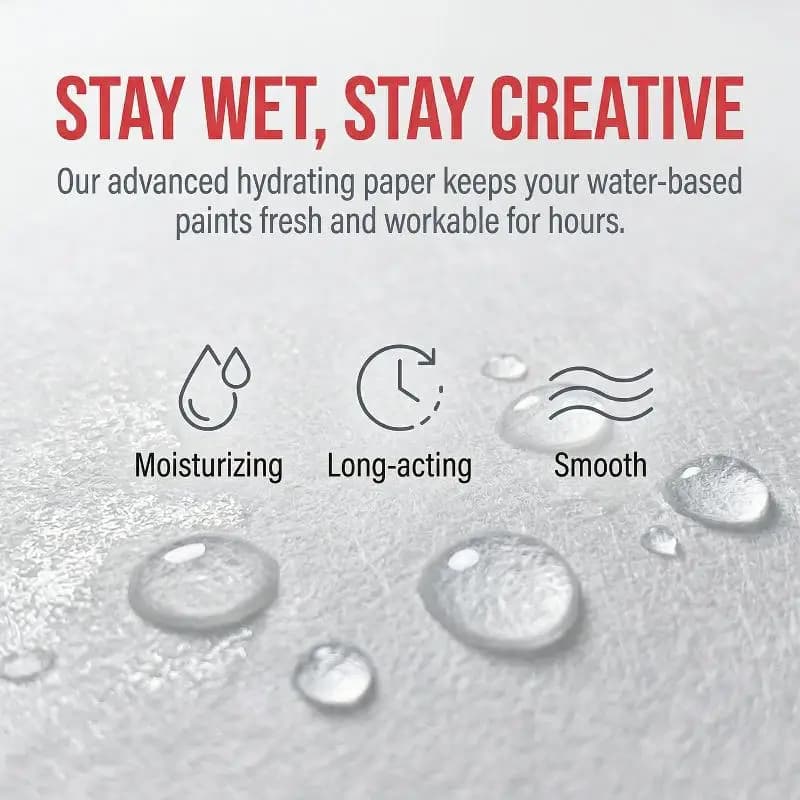 Wet Palette Tray for Waterbased Acrylic Painting 20 Compartments Moisture Locked Paint Tool for Model Coloring Artists