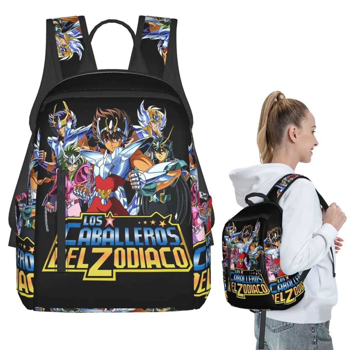 Zaino Knights Of The Zodiac Saint Seiya, borsa per libri per studenti, borsa da scuola per bambini, borse a tracolla per computer, per ragazzi e ragazze