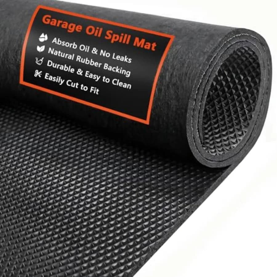 Garage Floor Mat, 30 X 36 Inch, Oil Spill Mat Under Car, Waterproof Backing Absorbent Pad Protects Floor, Durable, Reusable, Bl