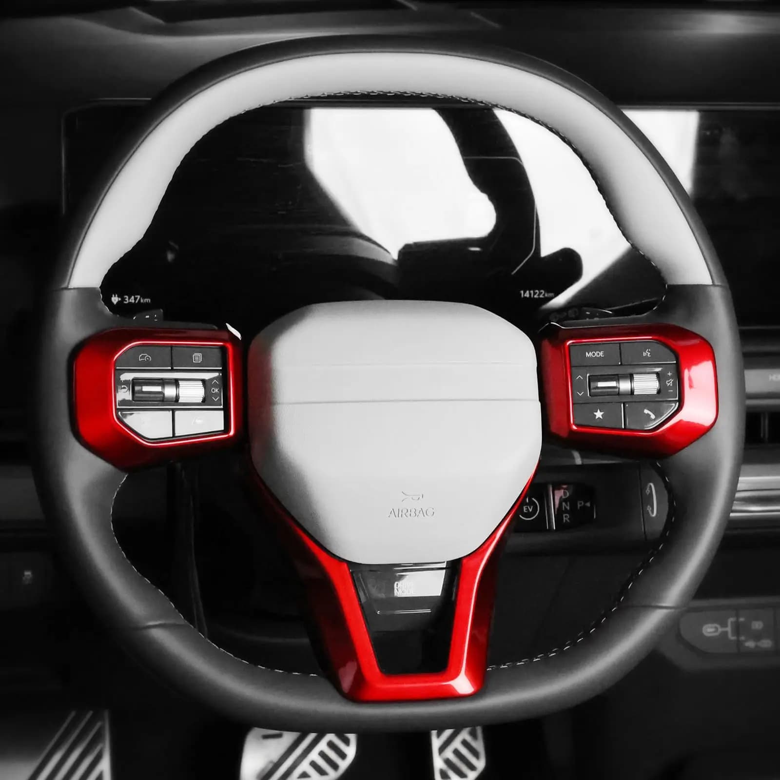 Copertura del telaio del volante in ABS stile fibra di carbonio per K4 GT-Line 2025 EV6 EV3 EV4