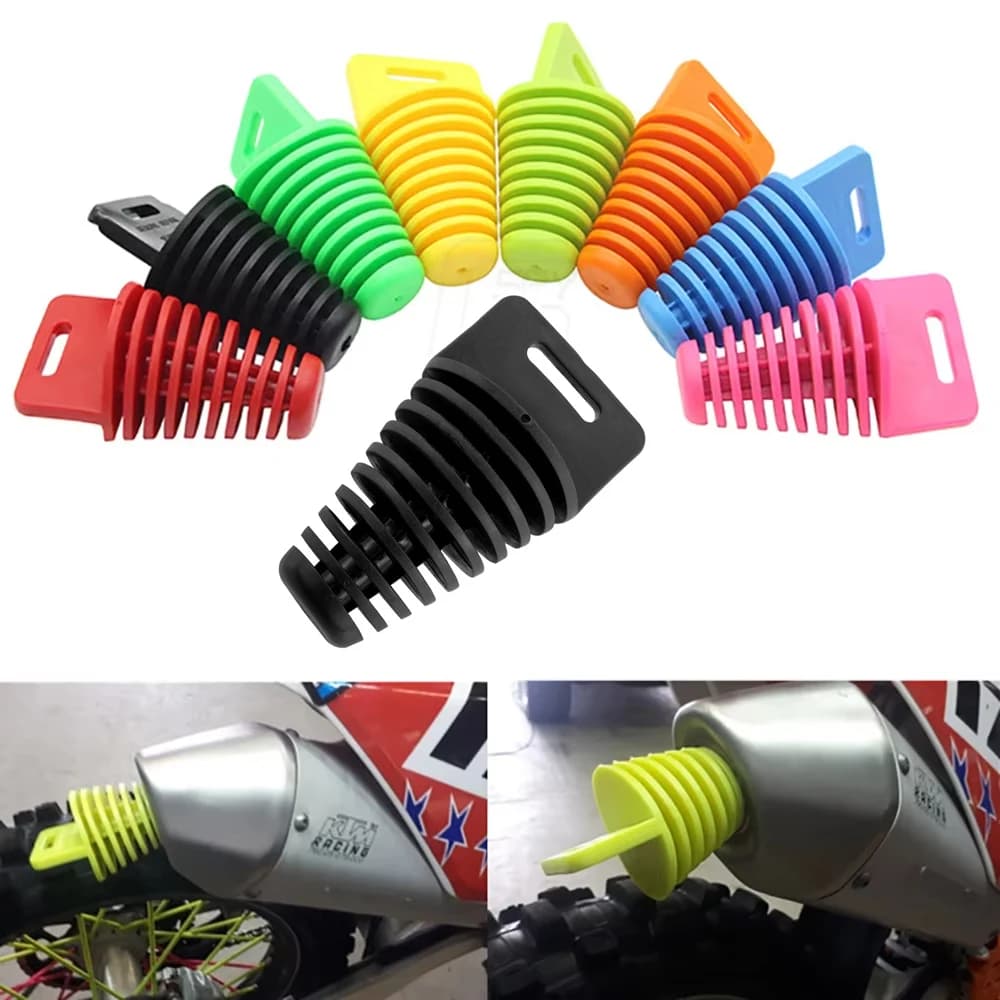 1PCS Universal Exhaust Pipe Plug Motorcycle Accessories Motocross Tailpipe Rubber Air Bleeder Silencer Wash Protector Cover