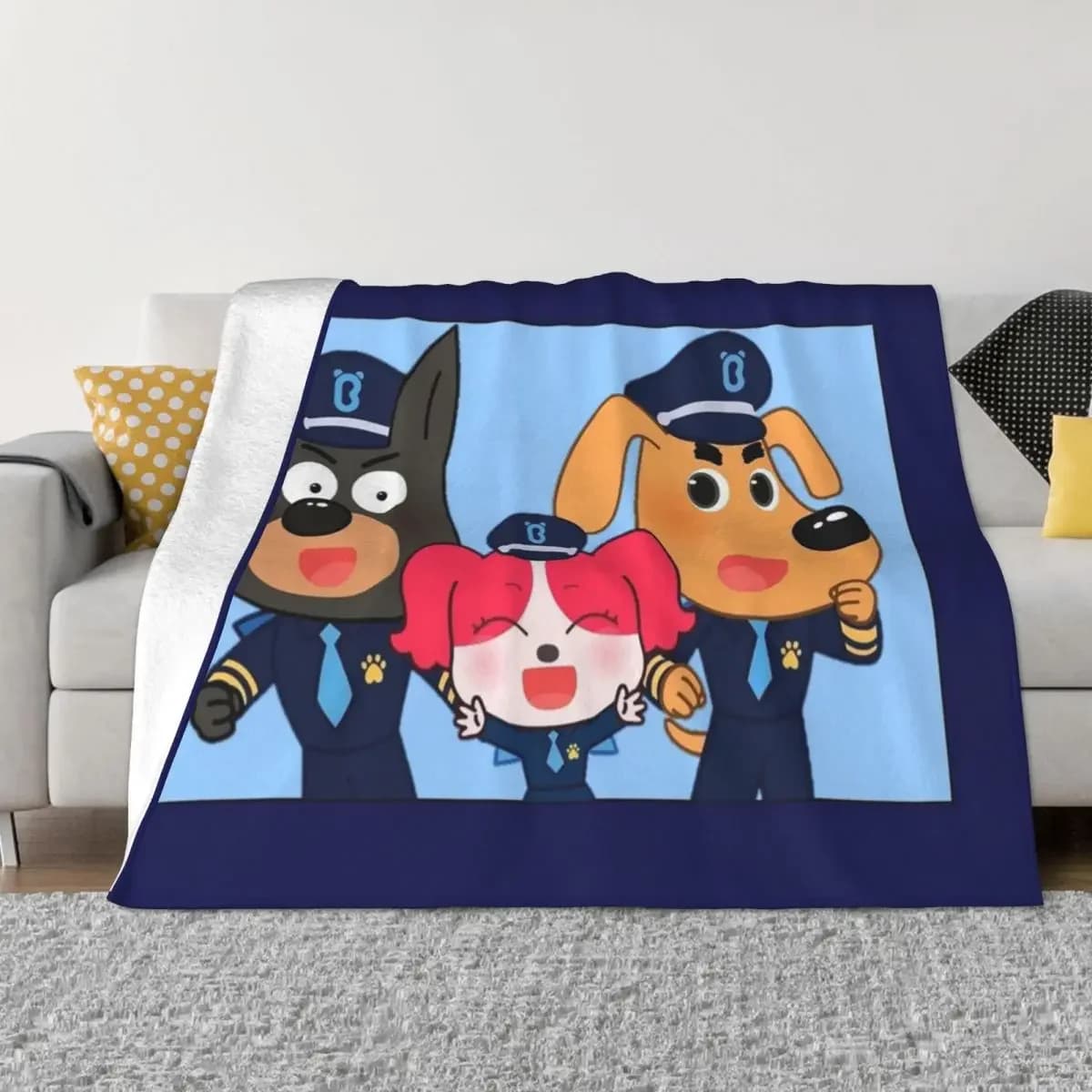Coperta da tiro Sheriff Labrador biancheria da letto multiuso coperta natalizia
