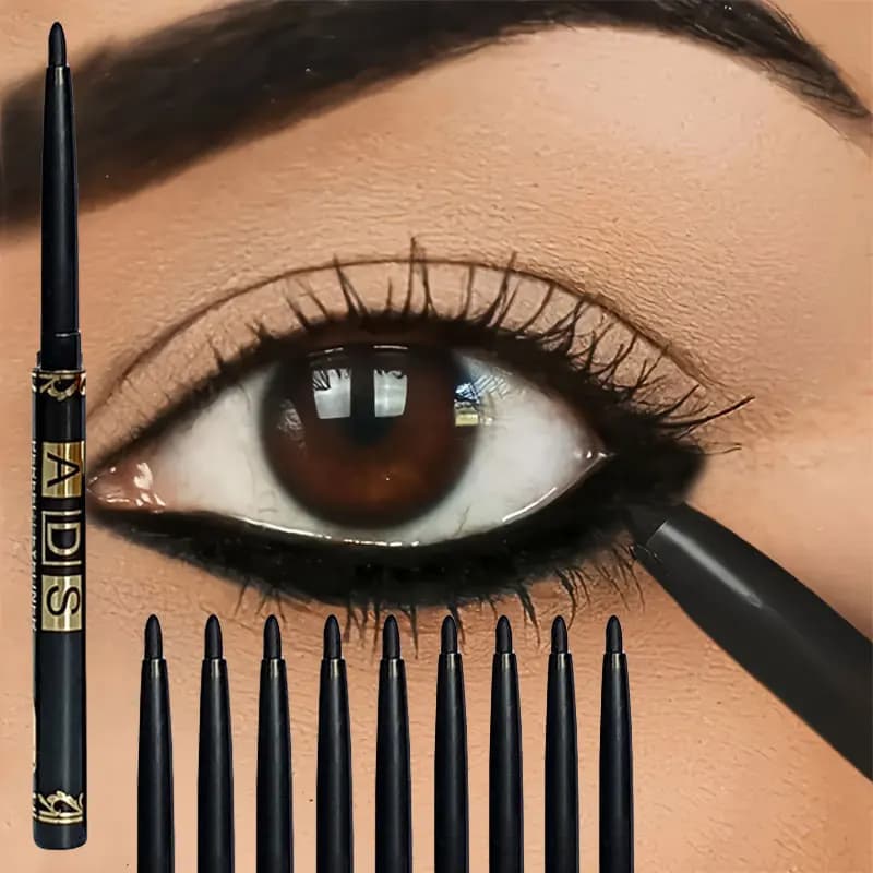 3 pieces/9 pieces long lasting waterproof black eyeliner pencil - Dustproof sweat resistant for bold eye makeup, ideal gift