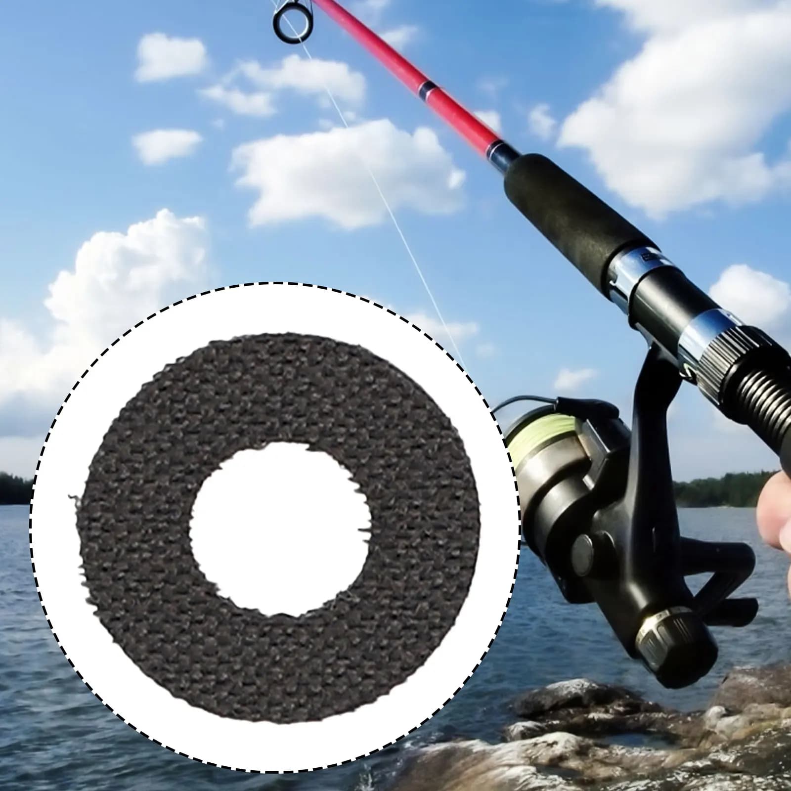 1X Mulinello da pesca pastiglia freno in fibra di carbonio rondella trascinante mulinello da pesca rondelle freno per mulinello da baitcasting mulinello da pesca accessori