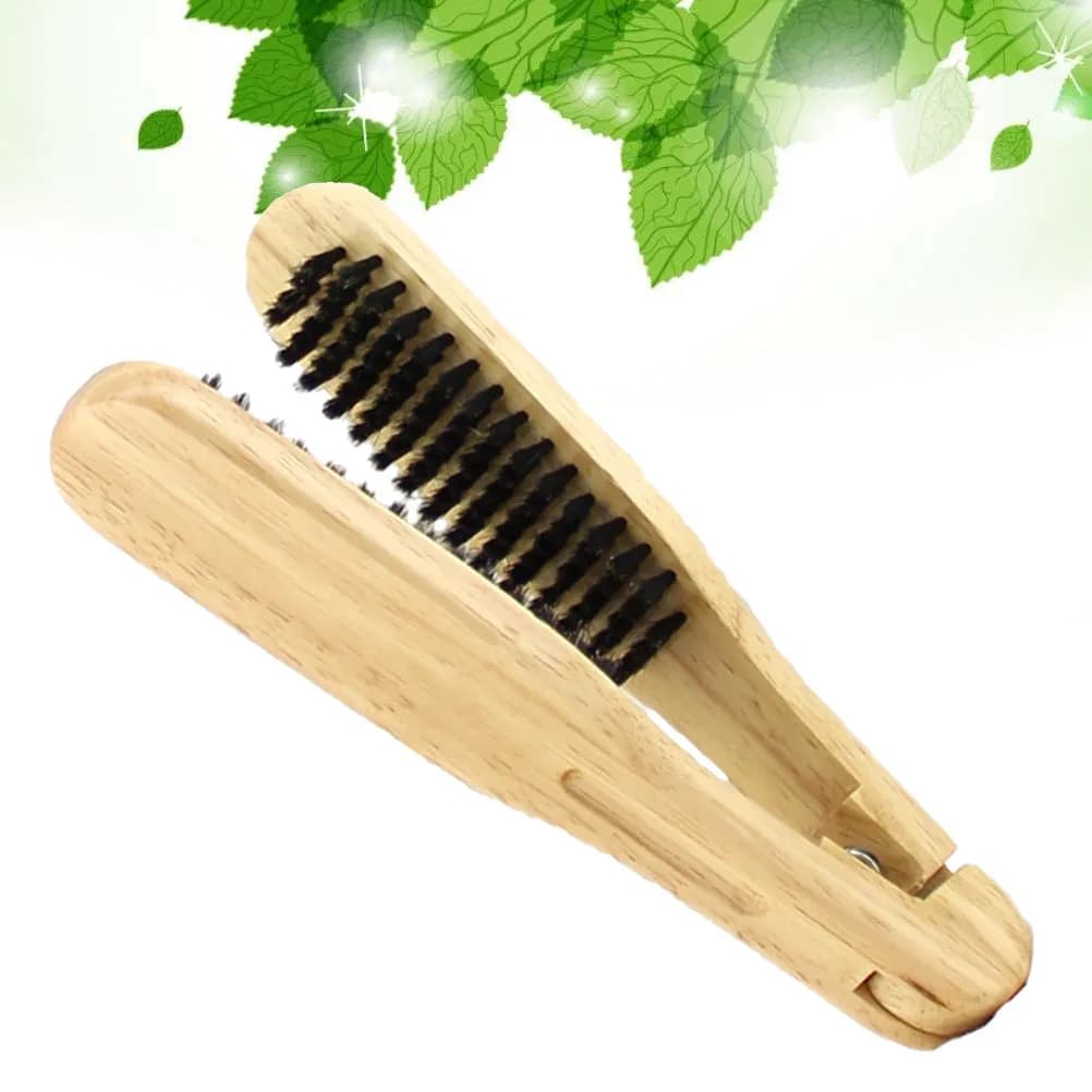 Set of 2 Smooth combs with Delicate Leather Sets, for Short and Medium Hairs, Ergonomic Design, Styling Tool and Gloss