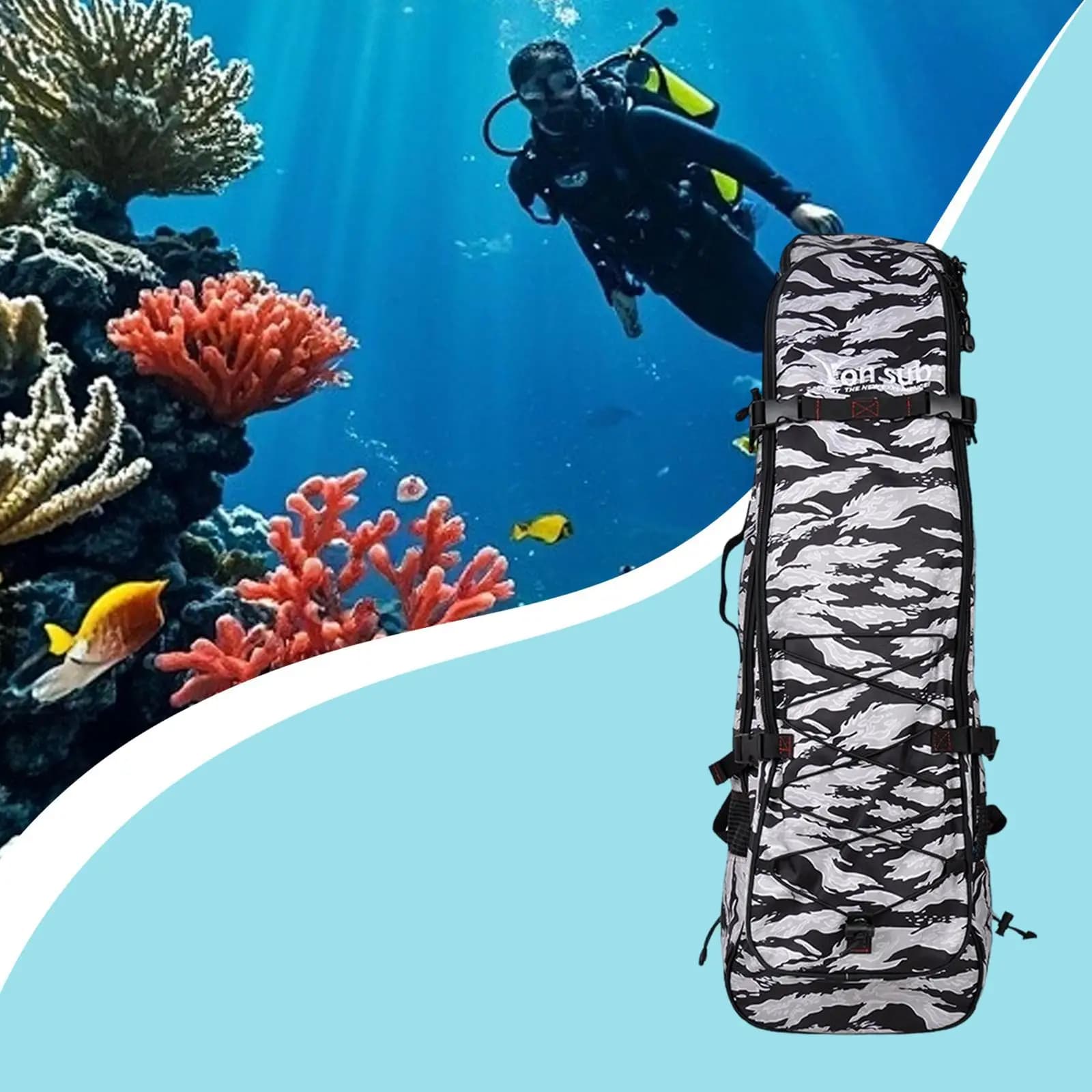 Lunghe Pine Bag with Adjustable Shoulder Strap, Snorkeling Pine Laptop Backpack, Water Sports Utility Backpack