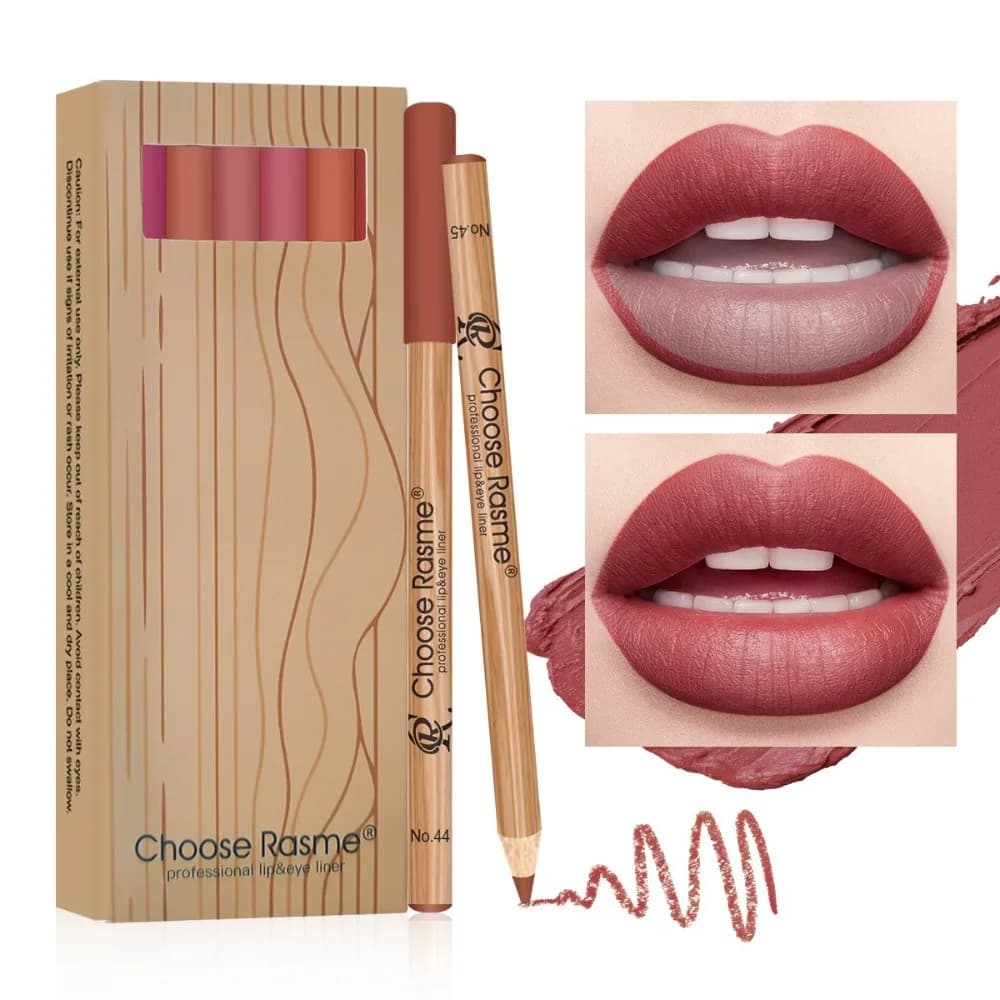 12Pcs/Box New Creamy Pencils Lip Liner Set Waterproof Long-Lasting Lip Beauty Products Matte Smudge-Proof Lip Pencil Woman Girls
