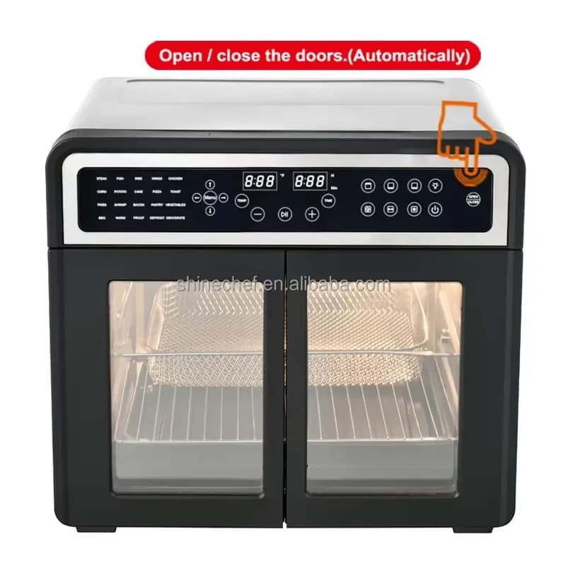 Friggitrice ad Aria Elettrica Digitale Senza Olio in Acciaio Inossidabile con Touch Screen da 12L, 14L, 20L, 23L, 26L, 28L, 30L