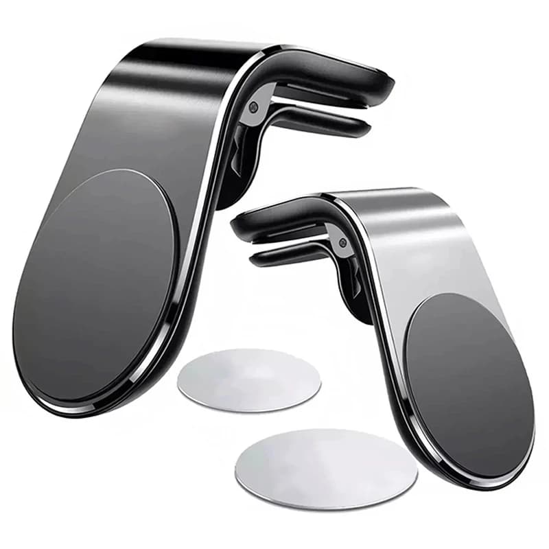 Magnetic support for car phone with 360 degree rotation, metal, to be fixed to the air outlet, GPS support for mobile phone, compatible with iPhone, Xiaomi, Redmi, Huawei