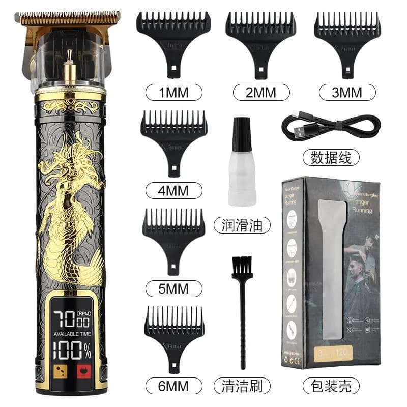 Tagliacapelli professionale per uomo Macchina da taglio Rasatura Taglio di capelli Barba Trimmer Barbiere Cutter Mower Mens Rasoio elettrico Kemei