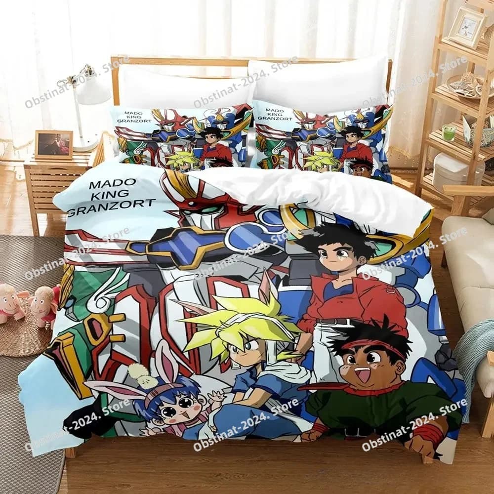 2025 Mazinger Z Bedding Set Single Twin Full Queen King Size Bed Set Aldult Kid Bedroom Duvetcover Sets 3D Print Anime Bed Sheet