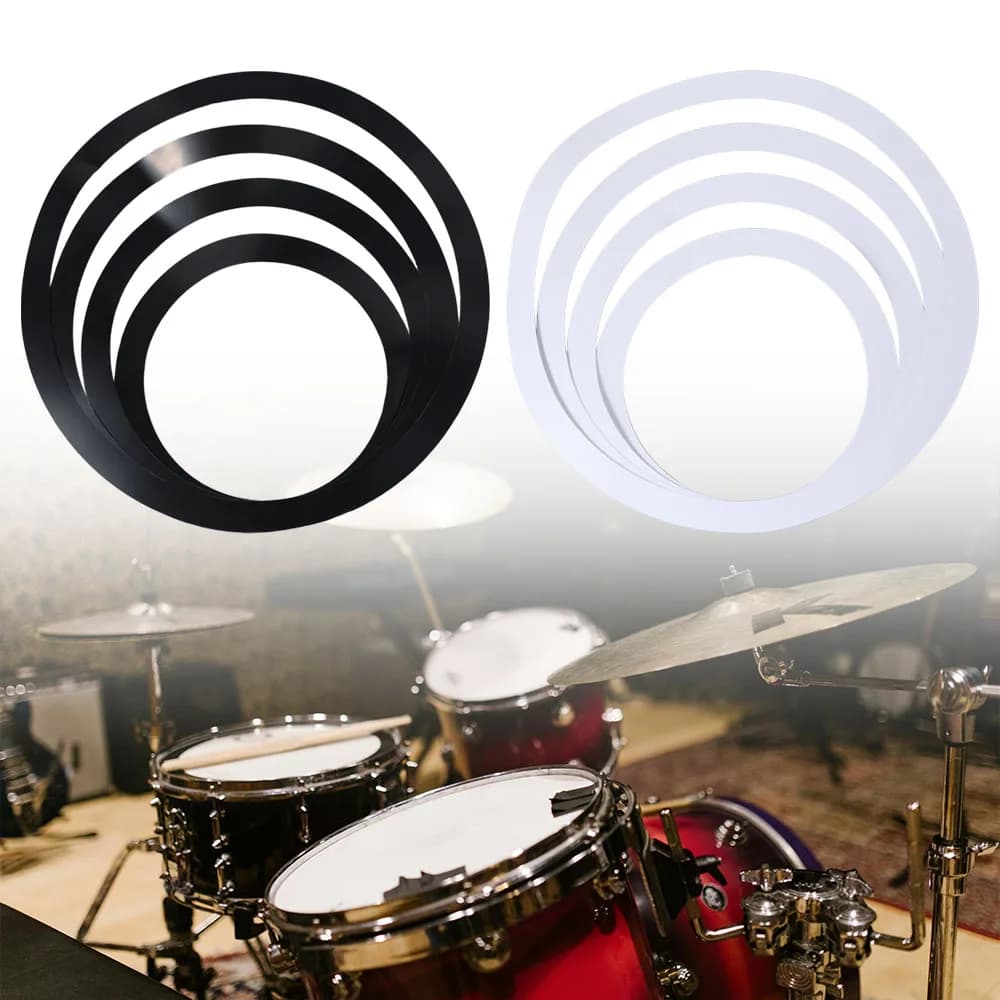Round Shape Drum Mute Rings Dampeners Home Delicate Drum Practice Pad Useful Off 10/12/14/16 inch Muffler Rings Drum