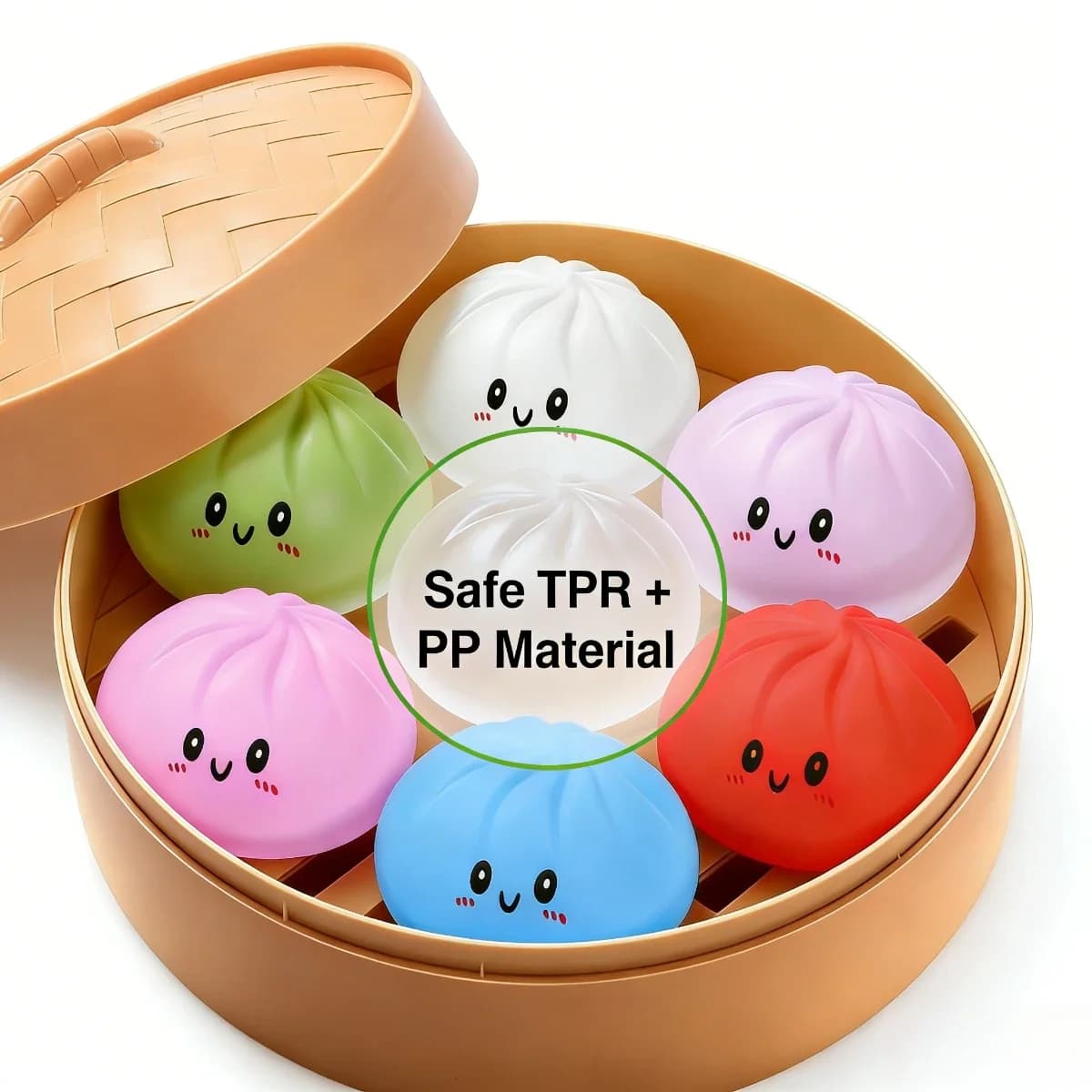 Giocattolo Antistress a Forma di Raviolo, Palline Spremibili a Forma di Impasto, Giocattoli Elastici da Scrivania, Regali per Bambini e Adulti