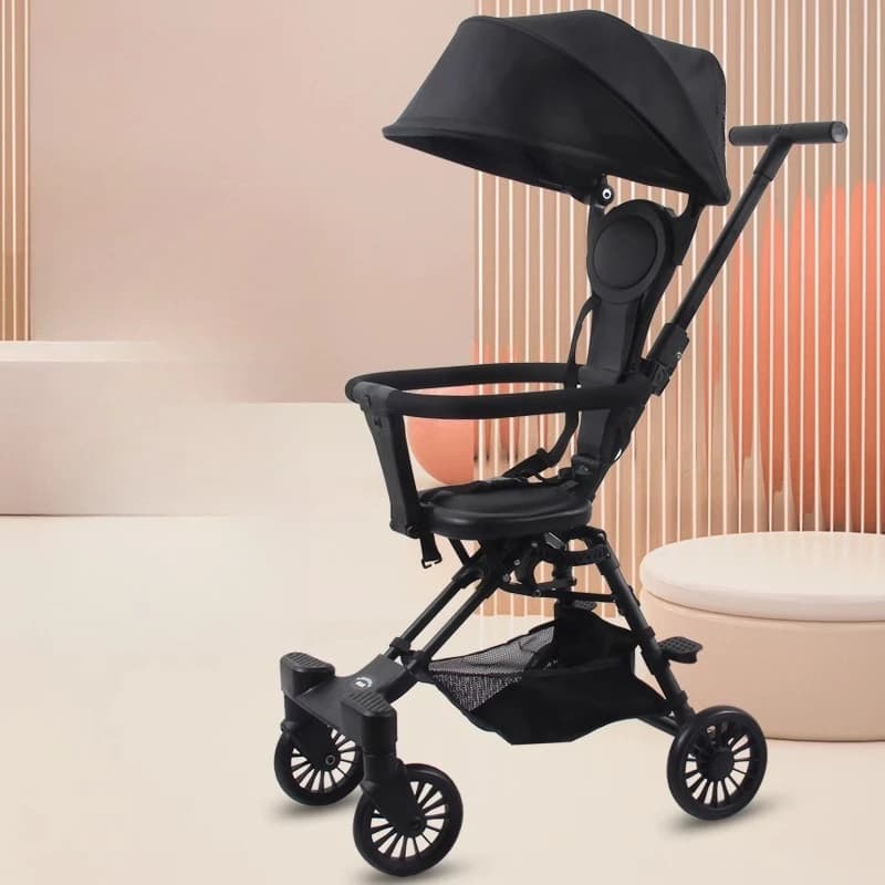 Portabebè pieghevole in un secondo 180 ° Sedile reclinabile con protezione UV XL, passeggino da viaggio leggero da 12 libbre con portabicchieri