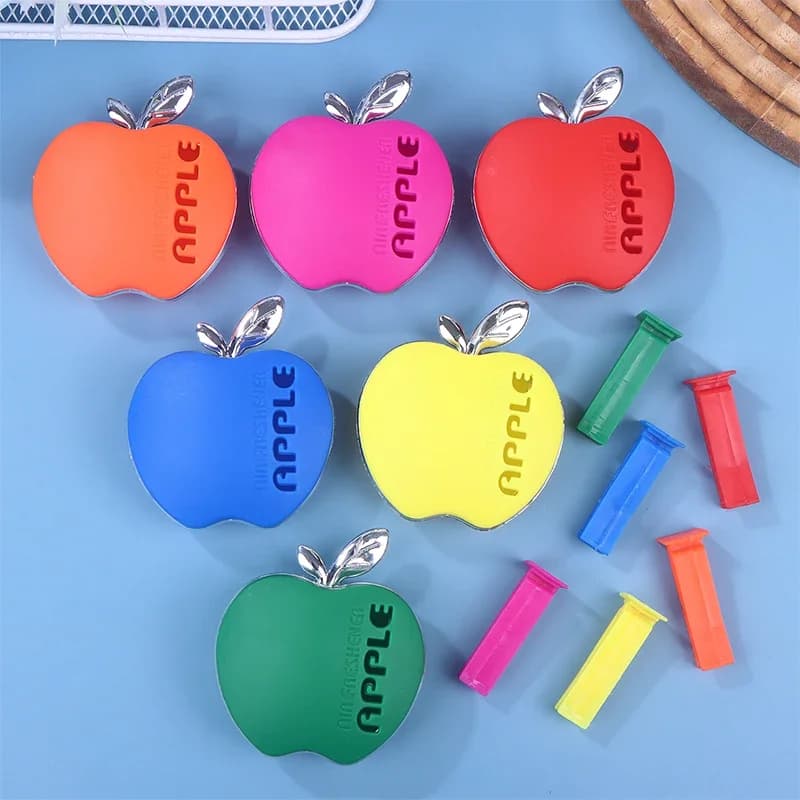 1 piece of deodorant for self-shaped apple with floral fragrance: equipped with a decorative design with ventilation clip