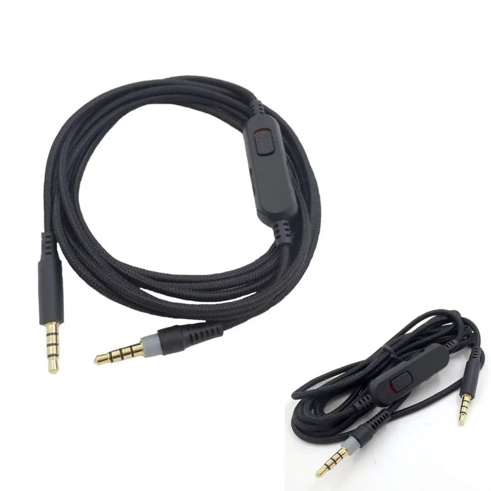 Audio cable for 2 m earphones, 3.5 mm male to male, with volume control, for HyperX Cloud Mix Cloud Alpha gaming headphones, accessories.