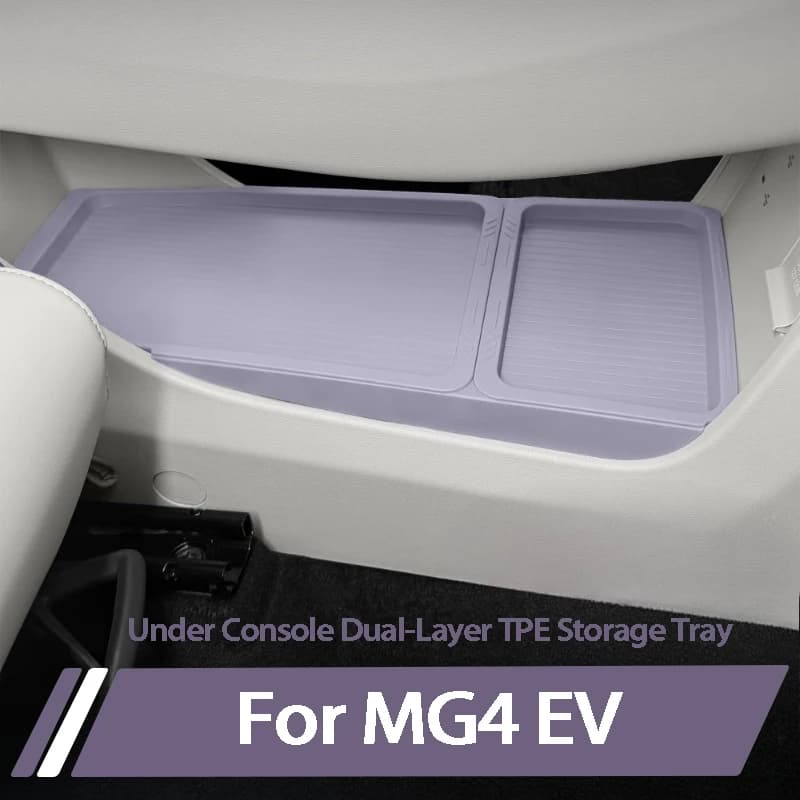 For MG4 EV 2025 Double Layer Divided Storage Box Under Center Console Car Interior Organizer Accessories