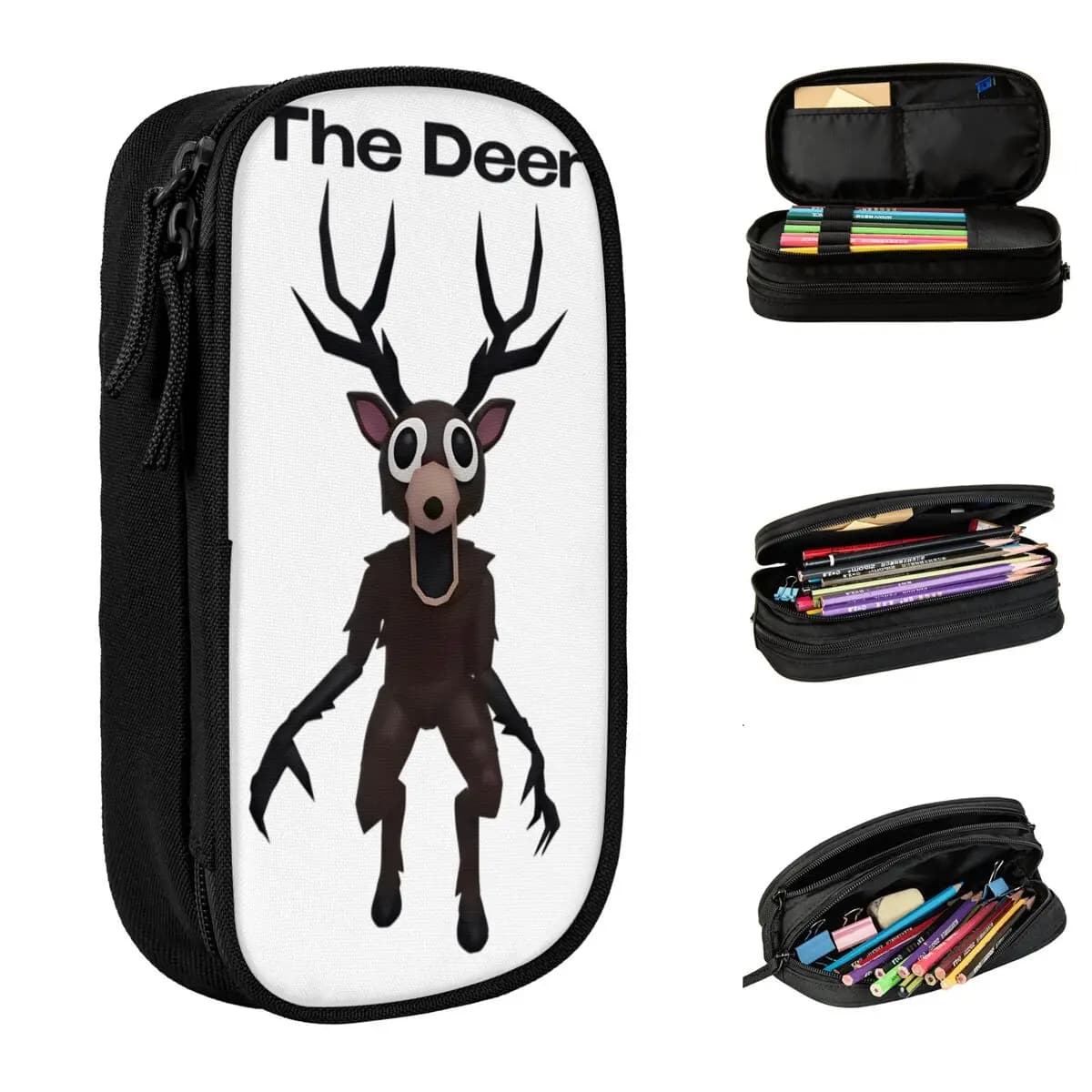 The Deer 99 Nights In The Forest Pencil Case Lovely Gaming Gamer Pen Box Bags Kids Big Capacity Office Gift Pencilcases