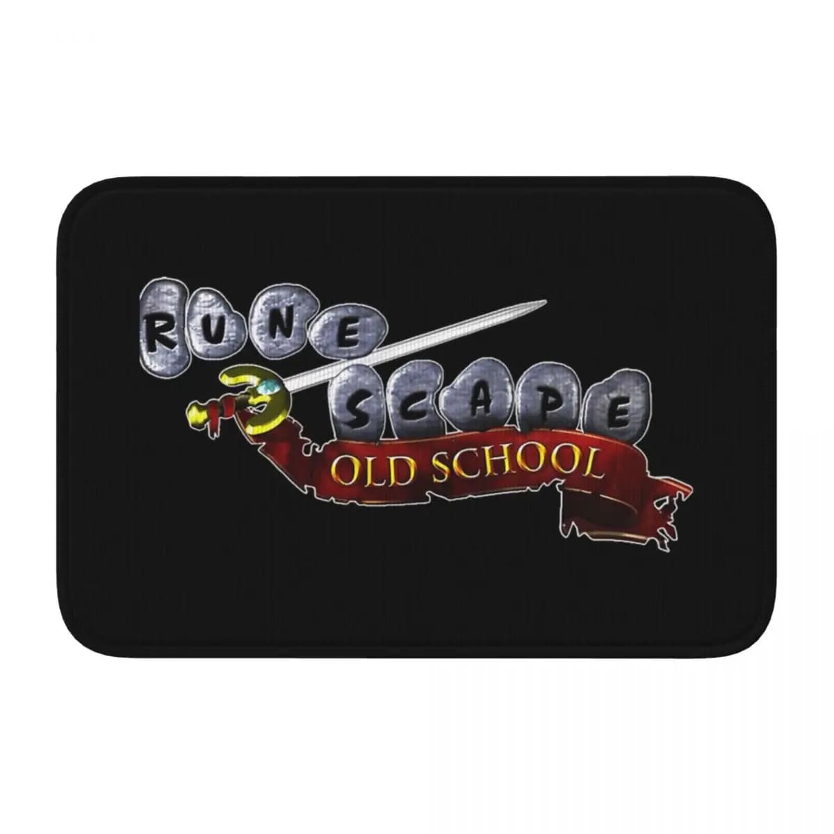 Oldschool Runescape logo doormat, for man, for kitchen, entrance, house, non-slip carpet for bedroom