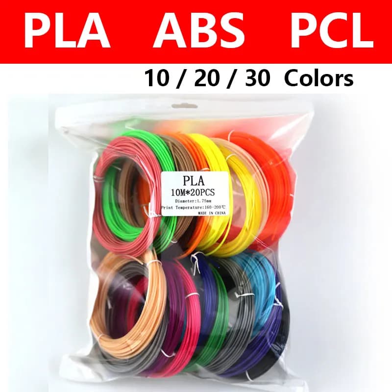 Filament PLA / ABS / PCL for 3D pen, 10/20/30 rolls of diameter 1,75 mm 30 plastic colors for 3D pen, color does not repeat