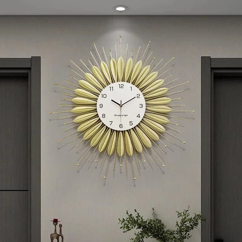 Orologi da parete per soggiorno nordico Decorazione Camera da letto Orologio da parete di lusso in metallo Design semplice silenzioso Decorazioni per la casa Reloj Pared LLWC