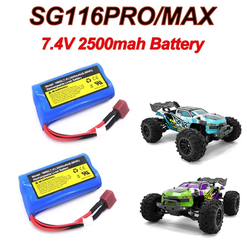 SCY SG116PRO/MAX Batteria per auto RC 7.4V 2500mah Batteria al litio Generale 16101 16102 Batteria di ricambio batterie giocattolo Accessori giocattolo