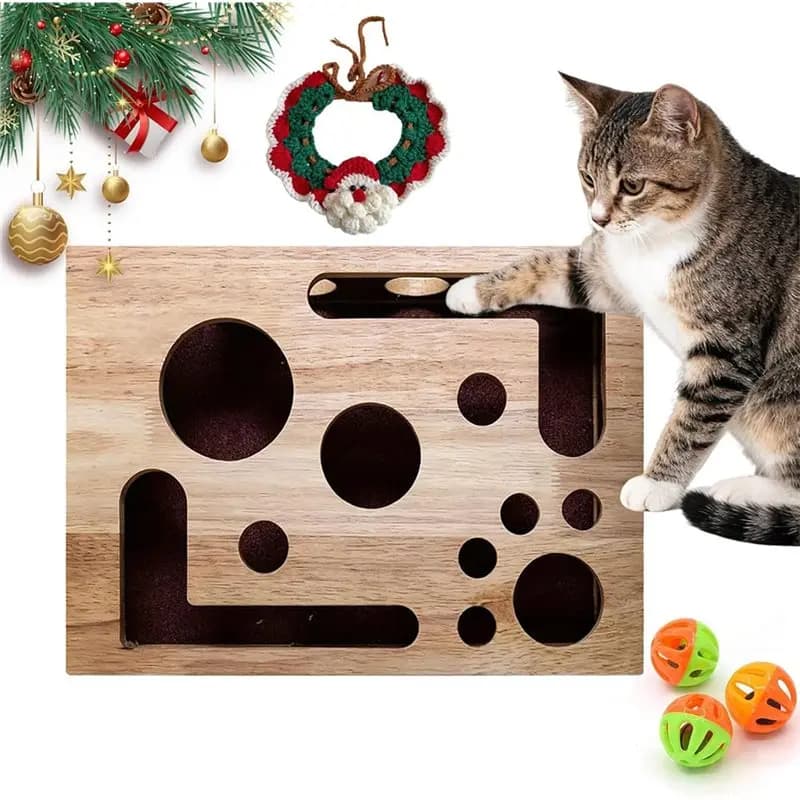 A93Z Scatola di Arricchimento con Lima per Unghie per Gatti, per Gatti da Interno che Grattano - Design Puzzle Anti-graffio Aggiornato 2026