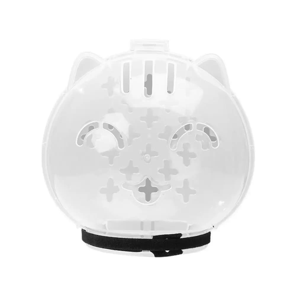 Museruola per gatti trasparente e traspirante Anti-lambering Antigraffio Cappuccio spaziale per gatti Accessori per toelettatura per gatti Copritesta per gatti anti-morso