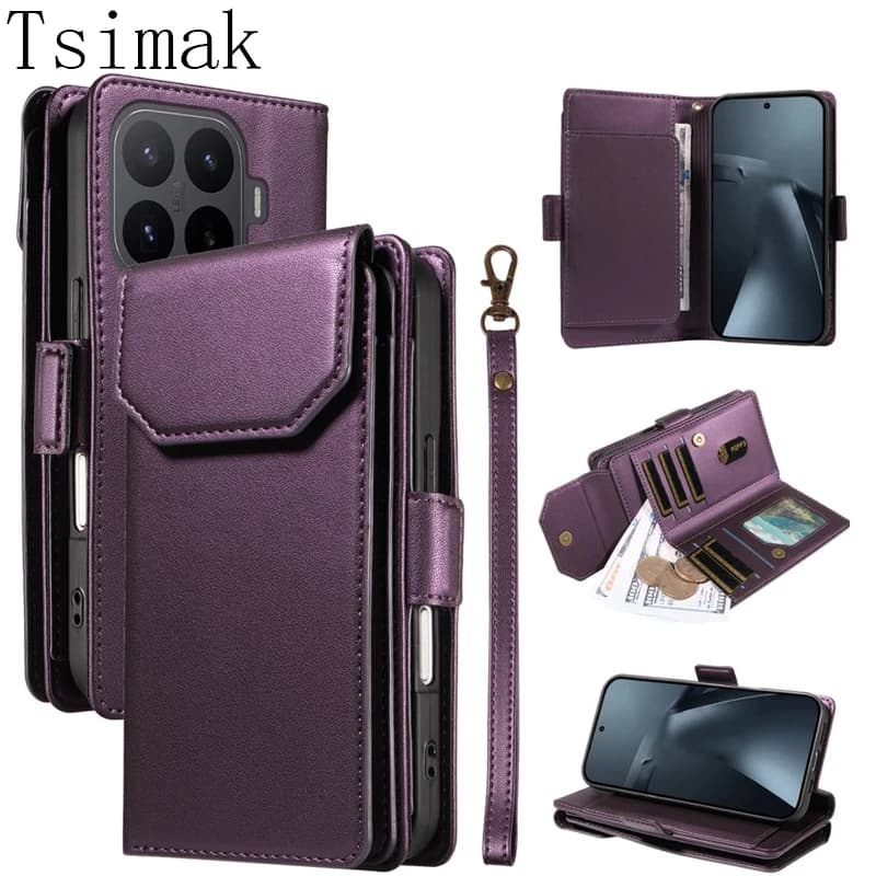 Custodia a Portafoglio in Pelle Multi-Card per Xiaomi 17T Pro, Compatibile con Xiaomi 11T 12T 13T 14T 15T 17T Pro Mi17T 17 T 17TPro