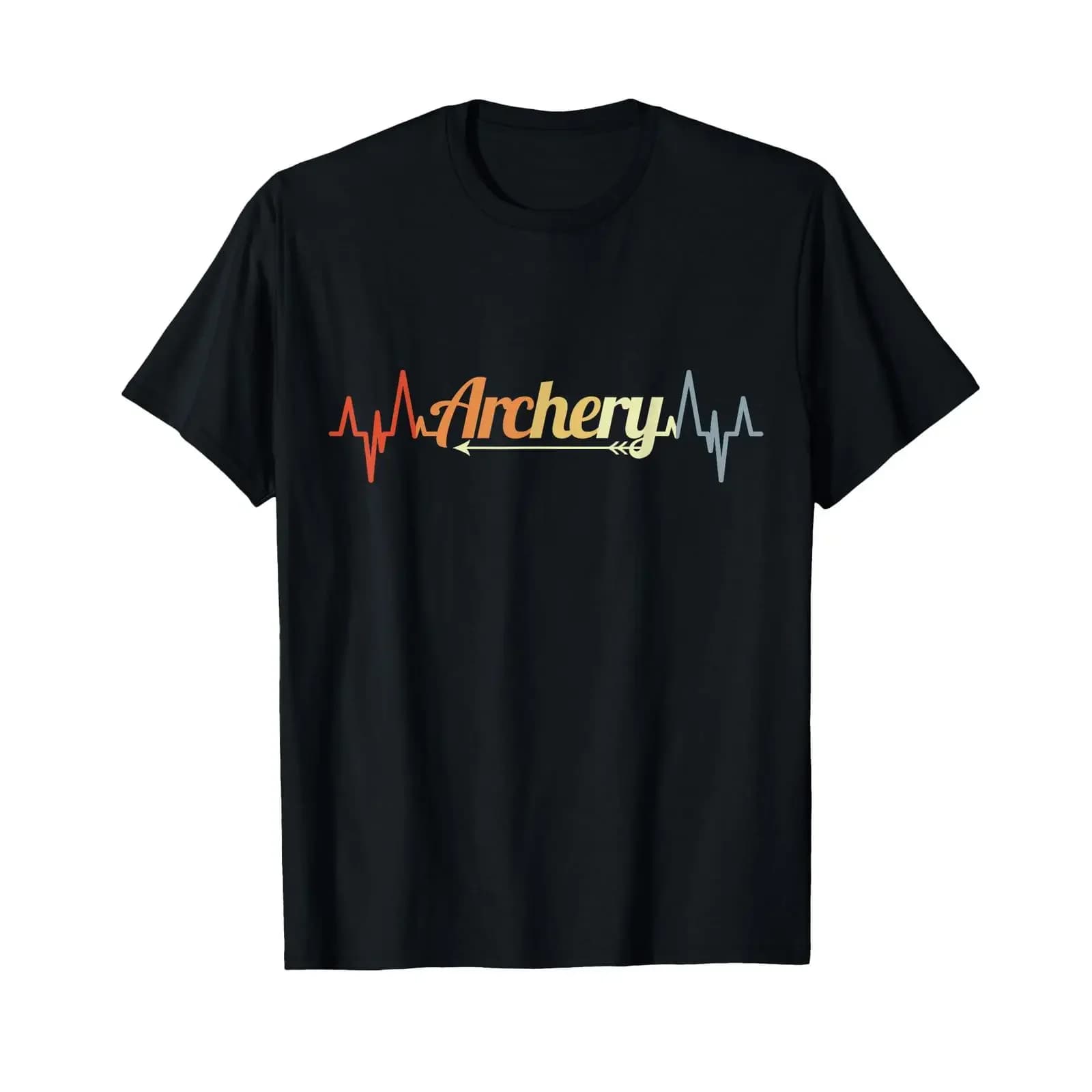 Vintage Archery Heartbeat Target Heartline T Shirt vintage Washed Unisex Soft streetwear designer clothes fashion Versatile