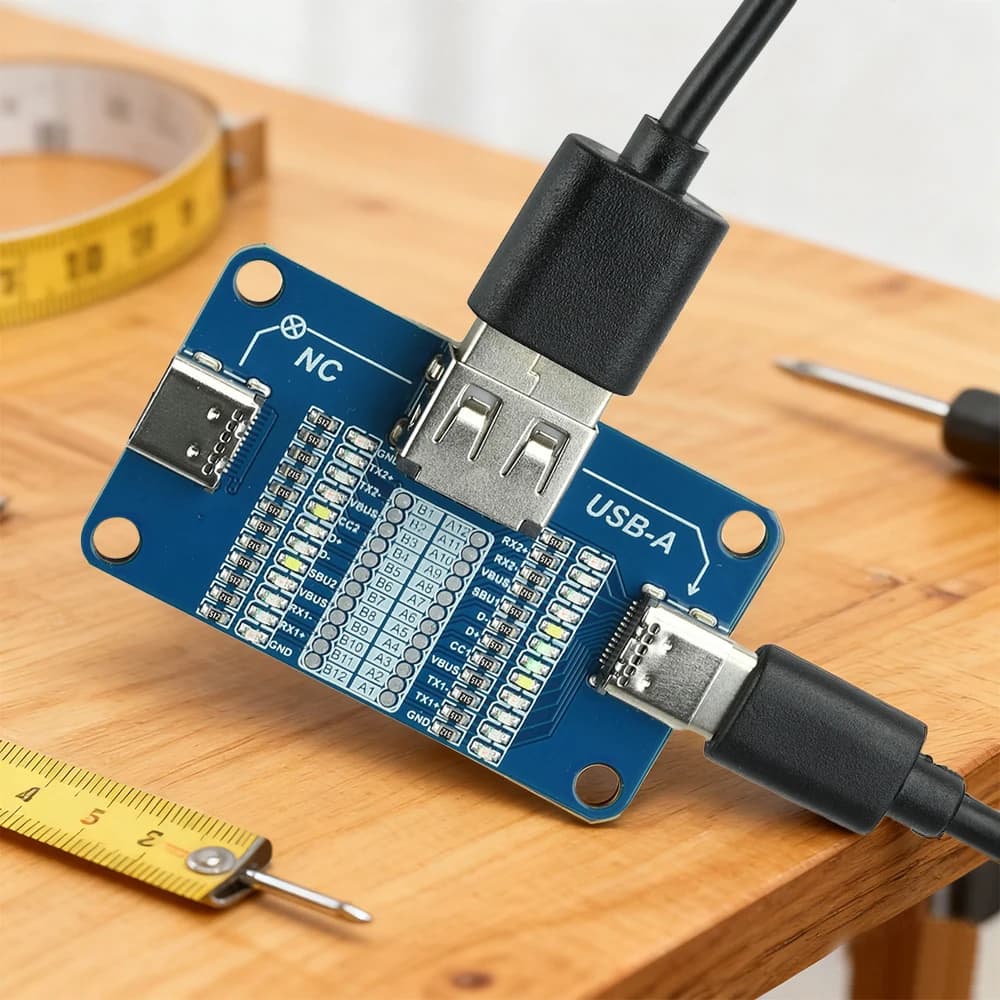 USB A to Type C Detection Module Multi Interface Cable Tester Fast Charging Wire Inspection Portable Tool with LED Indicators