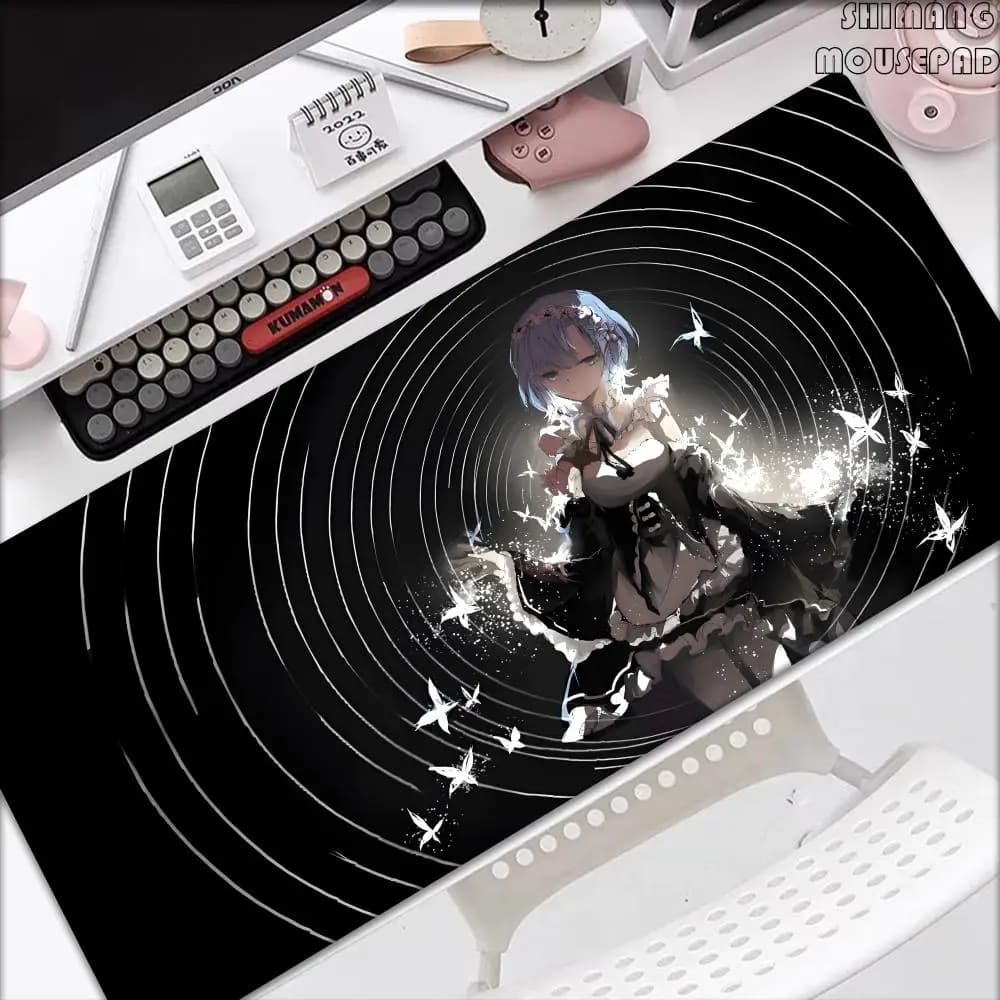 Nuovo Tappetino per Mouse Kawaii Anime Re Zero Rem, Tappetino in Gomma per Gaming e Ufficio, Tappetino da Scrivania per Gamer, Decorazione per Tastiera