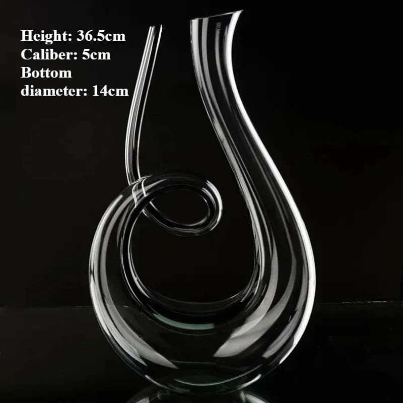 Decanter per Vino in Cristallo di Lusso Europeo da 1500ml, Set Personalizzato per Vino Rosso, Dispenser per Uso Domestico