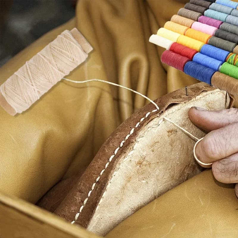 30m 0.8mm Cucito in pelle Filo cerato Stringa Cucito in pelle A mano Cucitura a cera Filo fai da te per custodia Arti e mestieri Strumento artigianale