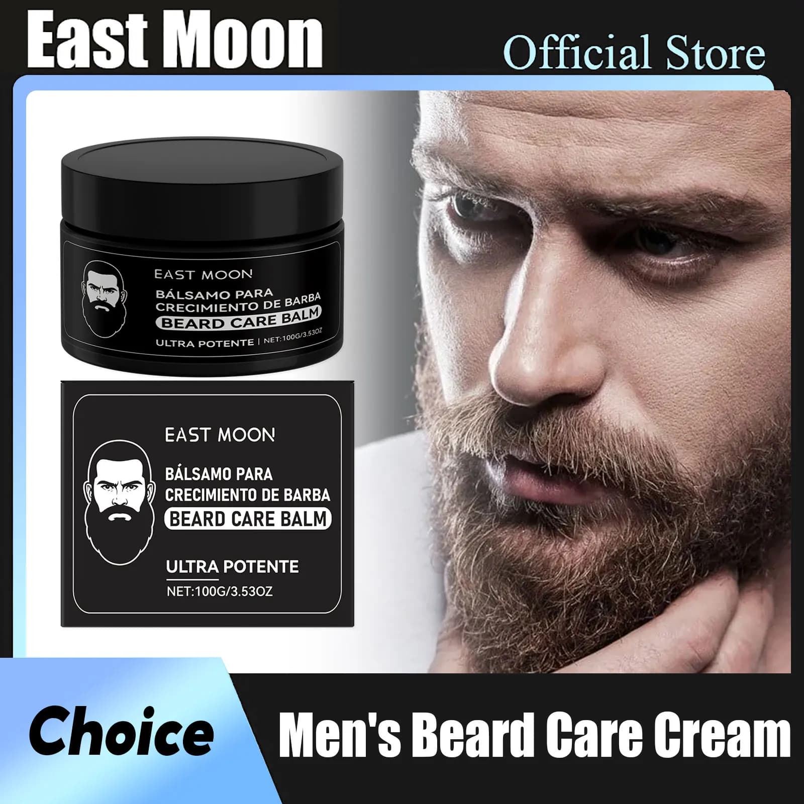 Cream for the Care of Barba to the East Moon Collagen, Hydrating, Non-Irritant, Reduces the friction, Professional balm for the Styling of the Male Barba