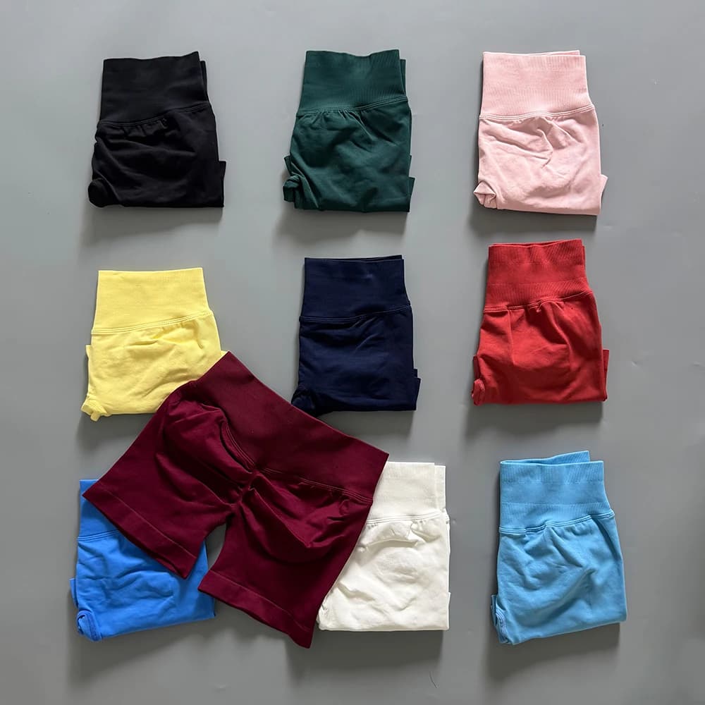 IMPACT FLEX Pantaloncini da donna arricciati effetto push-up, anti-trasparenza, per yoga, allenamento, palestra, fitness, corsa, abbigliamento sportivo