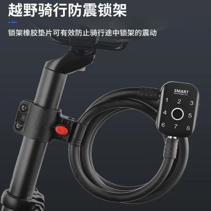 Lucchetto per Bicicletta con Impronta Digitale Antifurto Impermeabile Catena Intelligente Lucchetto Elettronico con Password