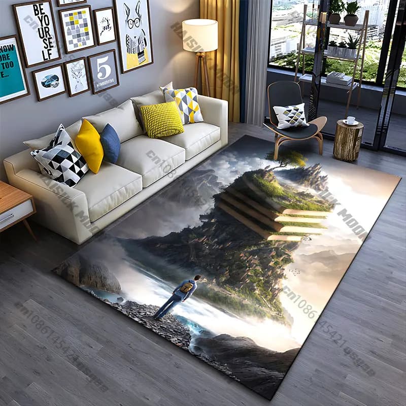 Journey knowledge imagination fantasy adventure carpet Yoga living room room decor children's crawling mat doormat area rug