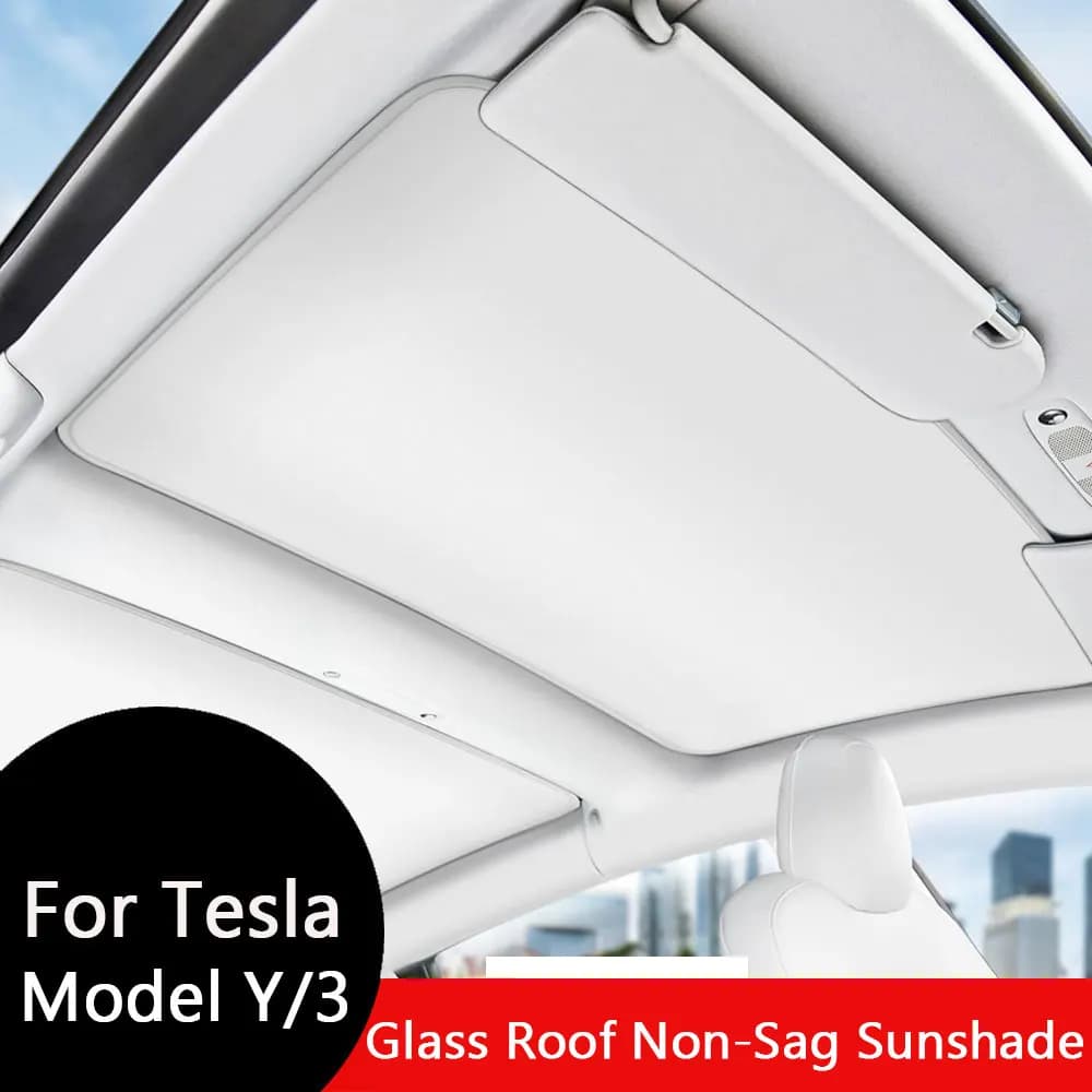 For Tesla Model 3 2017-2023 Sunset Openable Roof Update Ice Cream Buckle Curtains Sunglass Roof Front Backlight