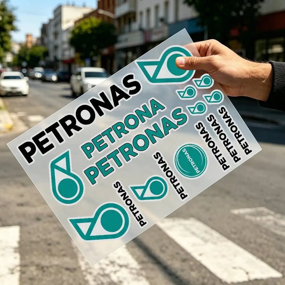 Adesivo Riflettente PETRONAS per Cerchioni Auto, Caschi, Moto, Bici - Alta Visibilità Notturna, Protezione di Sicurezza