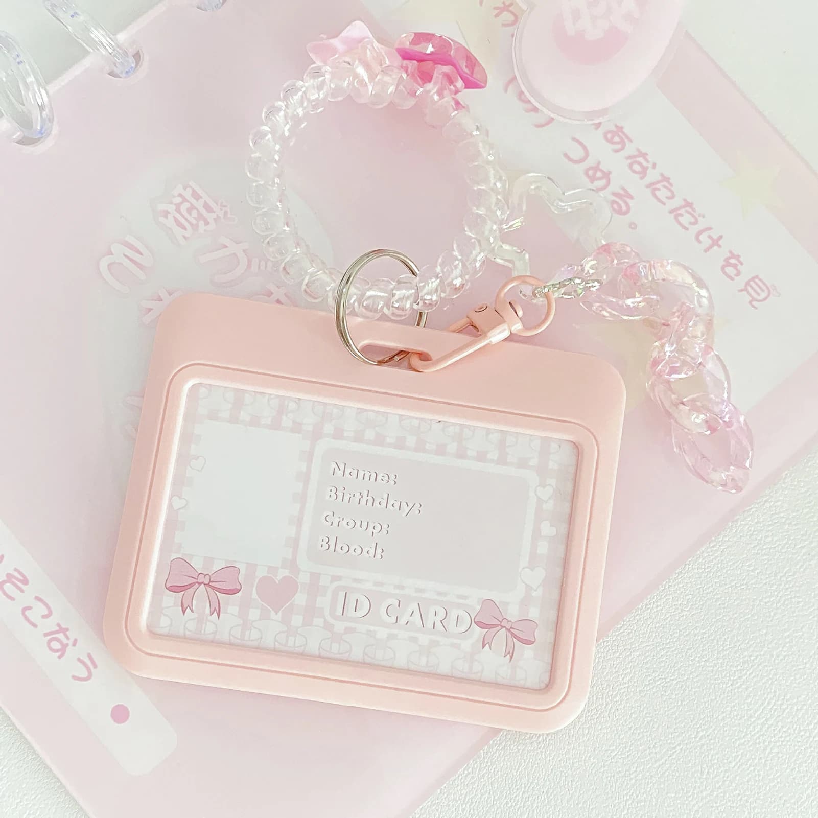 Sliding Plastic ID Badge Holder Fashionable Horizontal/Vertical Card Protector for Credit Cards/Proximity Key Cards School ID