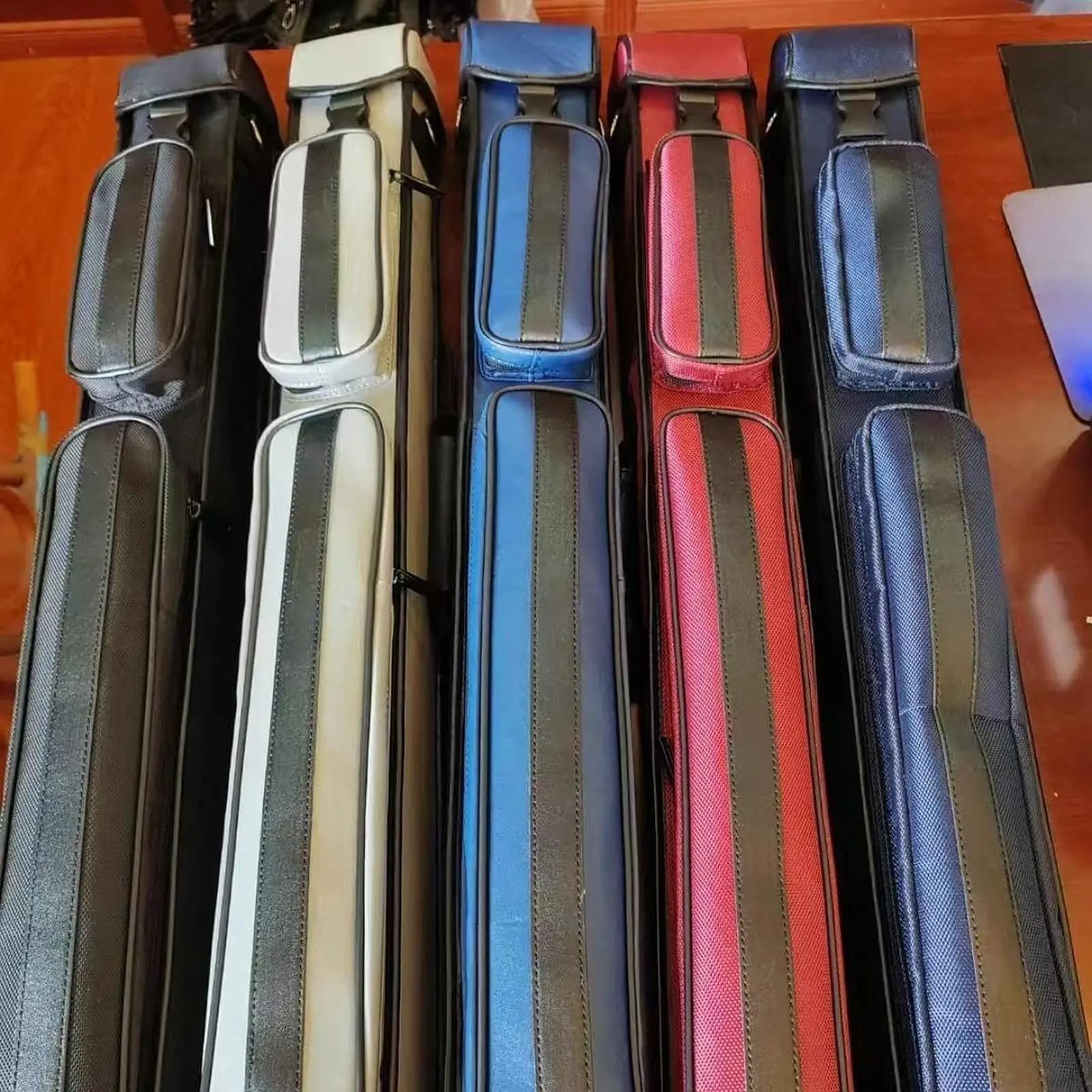 Custodia Portatile per Stecca da Biliardo in PU Nylon Resistente con Tracolla per Accessori Professionali da Pool