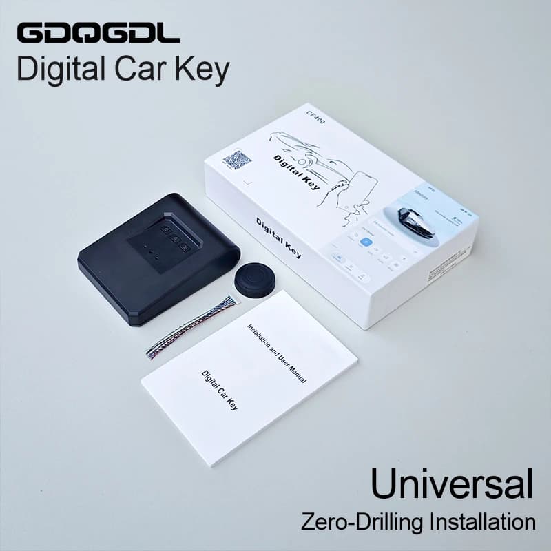 Chiave Digitale Universale per Auto con APP/Bluetooth, Controllo Veicolo e Avviamento Remoto, Installazione Senza Foratura, Batteria al Litio ad Alta Capacità