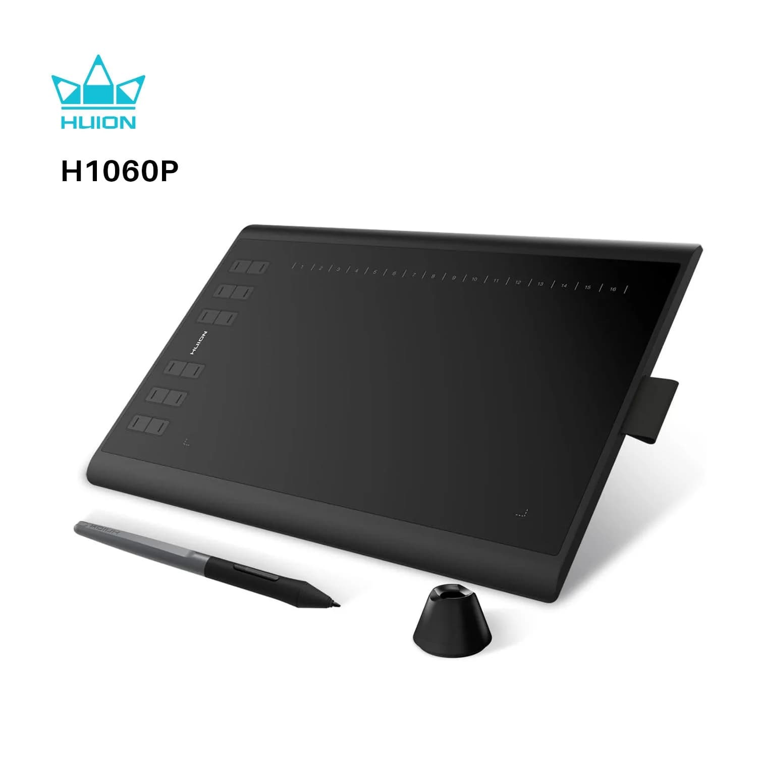 Tavoletta grafica HUION Inspiroy H1060P con sensibilità alla pressione 8192 Stilo senza batteria e 12 tasti caldi personalizzati, 10