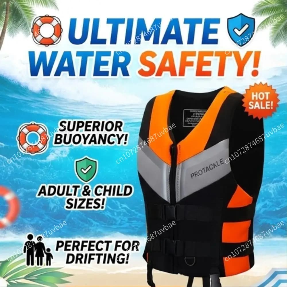 Comfortable Buoyancy Life Jacket For Water Sports Swimming Drifting EPE Foam Filling Durable 240D Oxford Cloth Safety Vest