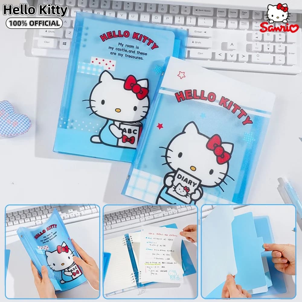 Genuine Hello Kitty Melody A5/B5 Binder Notebook Kawaii Sanrio Multifunctional Lined Folder Journal Planner Scrapbook Teen Gifts