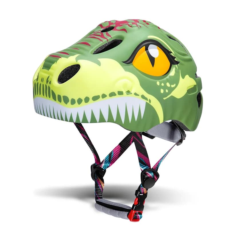 Kids Bike Helmet Adjustable Baby Helmet with Dinosaur Shape Design Skateboard Equilibrium Light Horse Riding Helmet