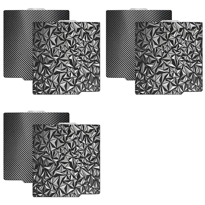 PZHI-3X 3D Printer PEO PET Build Plate For Bambu-Lab X1/X1C/X1E/P1P/P1S/A1 3D Printer,PEO+Carbon Fiber PET Surface257x257mm